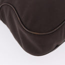 Salvatore Ferragamo Shoulder Bag Canvas Brown Silver Auth 196735A-10