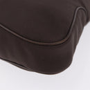 Salvatore Ferragamo Shoulder Bag Canvas Brown Silver Auth 196735A-11