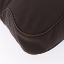 Salvatore Ferragamo Shoulder Bag Canvas Brown Silver Auth 196735A-12