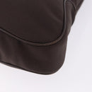 Salvatore Ferragamo Shoulder Bag Canvas Brown Silver Auth 196735A-13