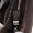 Salvatore Ferragamo Shoulder Bag Canvas Brown Silver Auth 196735A-15