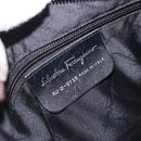 Salvatore Ferragamo Shoulder Bag Canvas Brown Silver Auth 196735A-16