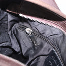Salvatore Ferragamo Shoulder Bag Canvas Brown Silver Auth 196735A-20