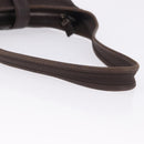 Salvatore Ferragamo Shoulder Bag Canvas Brown Silver Auth 196735A-7