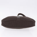Salvatore Ferragamo Shoulder Bag Canvas Brown Silver Auth 196735A-9