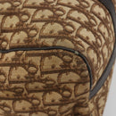 Christian Dior Trotter Canvas Hand Bag Brown Gold Auth 196736-11