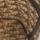 Christian Dior Trotter Canvas Hand Bag Brown Gold Auth 196736-13