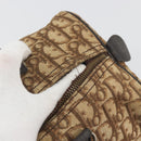 Christian Dior Trotter Canvas Hand Bag Brown Gold Auth 196736-14