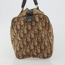 Christian Dior Trotter Canvas Hand Bag Brown Gold Auth 196736-5