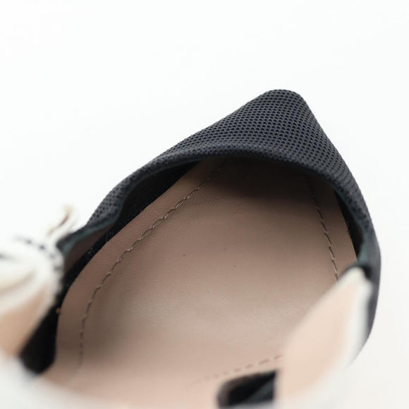 Christian Dior Slingback Pumps Leather Black Auth 196738M
