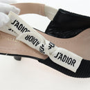 Christian Dior Slingback Pumps Leather Black Auth 196738M-19