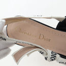 Christian Dior Slingback Pumps Leather Black Auth 196738M-26