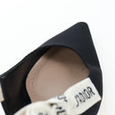 Christian Dior Slingback Pumps Leather Black Auth 196738M-27