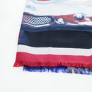 CHANEL COCO Mark Scarf Silk Purple CC Auth 196740V-10