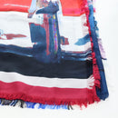 CHANEL COCO Mark Scarf Silk Purple CC Auth 196740V-11
