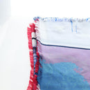 CHANEL COCO Mark Scarf Silk Purple CC Auth 196740V-15