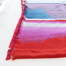 CHANEL COCO Mark Scarf Silk Purple CC Auth 196740V-17
