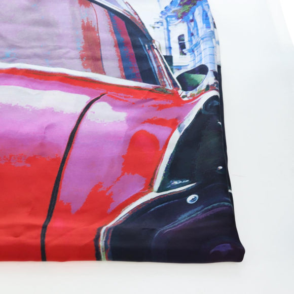 CHANEL COCO Mark Scarf Silk Purple CC Auth 196740V