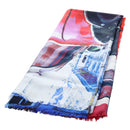 CHANEL COCO Mark Scarf Silk Purple CC Auth 196740V-2
