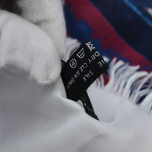 CHANEL COCO Mark Scarf Silk Purple CC Auth 196740V