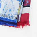 CHANEL COCO Mark Scarf Silk Purple CC Auth 196740V-4