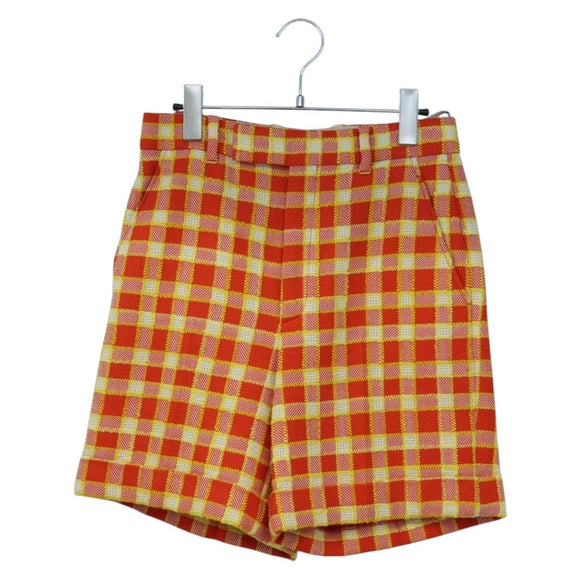 GUCCI Shorts Pants Wool 38 Orange Auth 196741M