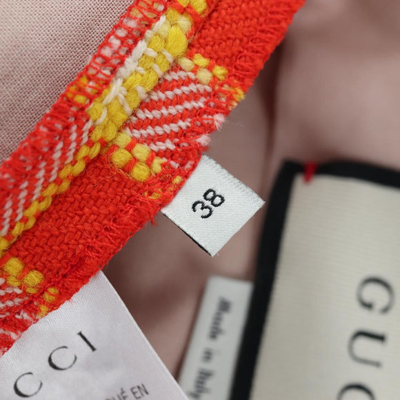 GUCCI Shorts Pants Wool 38 Orange Auth 196741M