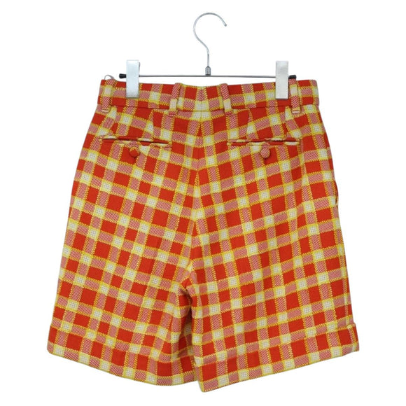 GUCCI Shorts Pants Wool 38 Orange Auth 196741M