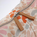 LOEWE Hand Bag Nylon Beige Silver Auth 196742A-14