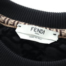 FENDI Trainer Cotton S Black FS7102 Auth 196743M-7