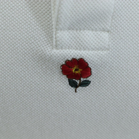 GUCCI Polo Shirt Short-Sleeved T-Shirt Cotton S White Auth 196745M