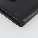 LOEWE Anagram Wallet Leather Black Silver Auth 196748V-11