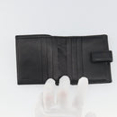 LOEWE Anagram Wallet Leather Black Silver Auth 196748V-16