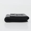 LOEWE Anagram Wallet Leather Black Silver Auth 196748V-4