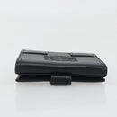 LOEWE Anagram Wallet Leather Black Silver Auth 196748V-6