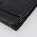 LOEWE Anagram Wallet Leather Black Silver Auth 196748V-8