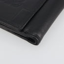 LOEWE Anagram Wallet Leather Black Silver Auth 196748V-9