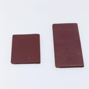 CARTIER Must Line Wallet Leather 4 Set Bordeaux Gold Auth 196752-13