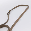 Salvatore Ferragamo Gancini Hand Bag Leather 2way Beige Gold Auth 196761-9