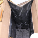 Salvatore Ferragamo Gancini Hand Bag Leather 2way Beige Gold Auth 196761-18