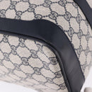 GUCCI GG Supreme Sherry Line Boston Bag PVC Navy Gold Auth 196762A-12