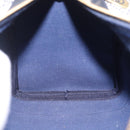 GUCCI GG Supreme Sherry Line Boston Bag PVC Navy Gold Auth 196762A-19