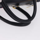 GUCCI GG Supreme Sherry Line Boston Bag PVC Navy Gold Auth 196762A-7