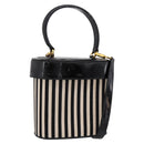 Salvatore Ferragamo Gancini Hand Bag Patent leather 2way Black Gold Auth 196764-1