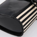 Salvatore Ferragamo Gancini Hand Bag Patent leather 2way Black Gold Auth 196764-14
