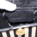 Salvatore Ferragamo Gancini Hand Bag Patent leather 2way Black Gold Auth 196764-17