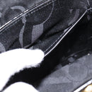 Salvatore Ferragamo Gancini Hand Bag Patent leather 2way Black Gold Auth 196764-21