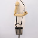 Salvatore Ferragamo Gancini Hand Bag Patent leather 2way Black Gold Auth 196764-22