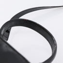Salvatore Ferragamo Gancini Hand Bag Patent leather 2way Black Gold Auth 196764-8