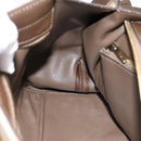 Salvatore Ferragamo Gancini Hand Bag Canvas 2way Beige Gold Auth 196765-25